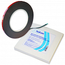 скотч двухсторонний 0,8мм  6мм*10м серый TESKOM