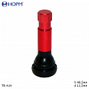 вентиль хром красный h 48,5мм для отверстия 11,5мм для бескамерных колес НОРМ