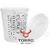 стакан мерный + крышка с фильтром 200мкм для краскопульта RPS TORRO (500мл)