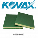 губка абразивная двухсторонняя P 580-620 ULTRAFINE зеленая 123х98х13мм KOVAX