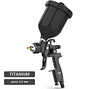 краскораспылитель RRP TITANIUM d2.0мм черный верхний бачок 600мл SKULL