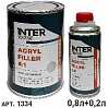 грунт 4+1 серый HS акриловый с отвердителем INTER TROTON (0,8л+0,2л)